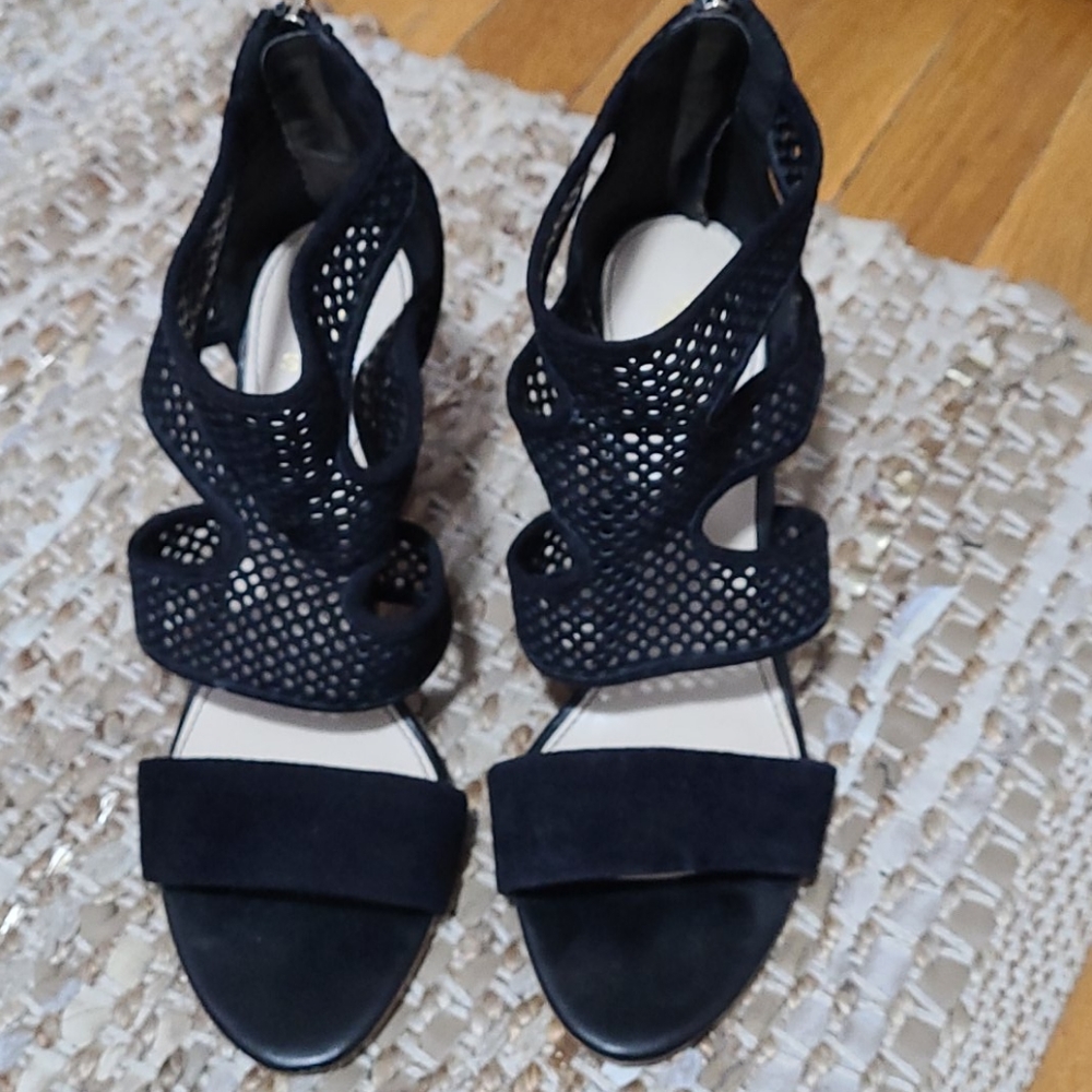 Black strappy heels